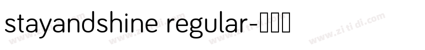 stayandshine regular字体转换